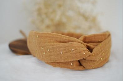 Bandeau Enfant Mila Camel et Doré
