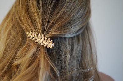 Barrette Isadora Feuille Dorée 2