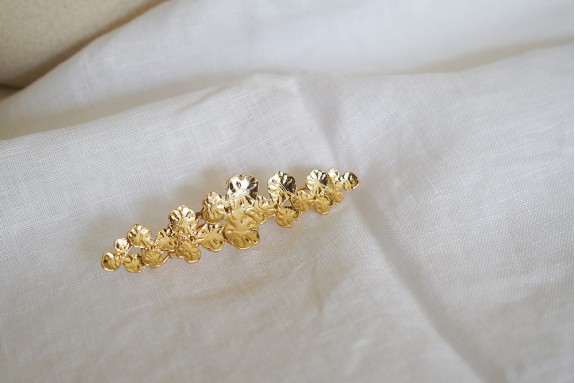 Barrette Ophélia Petites Fleurs Dorées