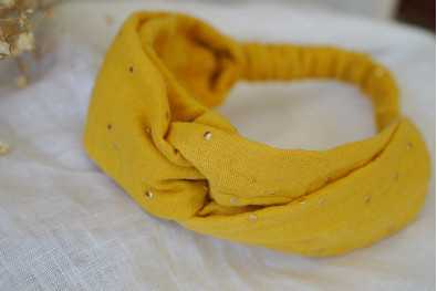 Bandeau Mila Jaune et Doré
