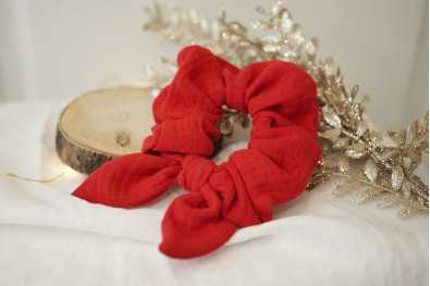 Chouchou Noeud Nour Rouge Vif