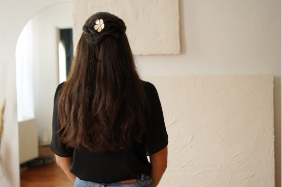 Barrette Sohanne Fleur Dorée