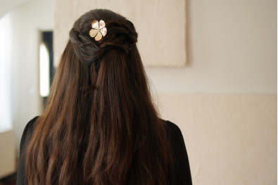 Barrette Sohanne Fleur Dorée 2