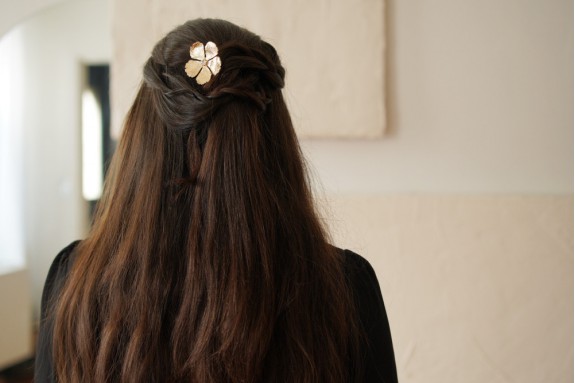 Barrette Sohanne Fleur Dorée