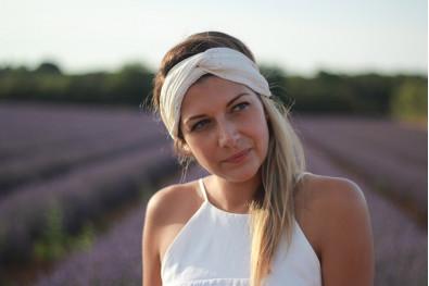 Bandeau Lina Blanc et Doré 2